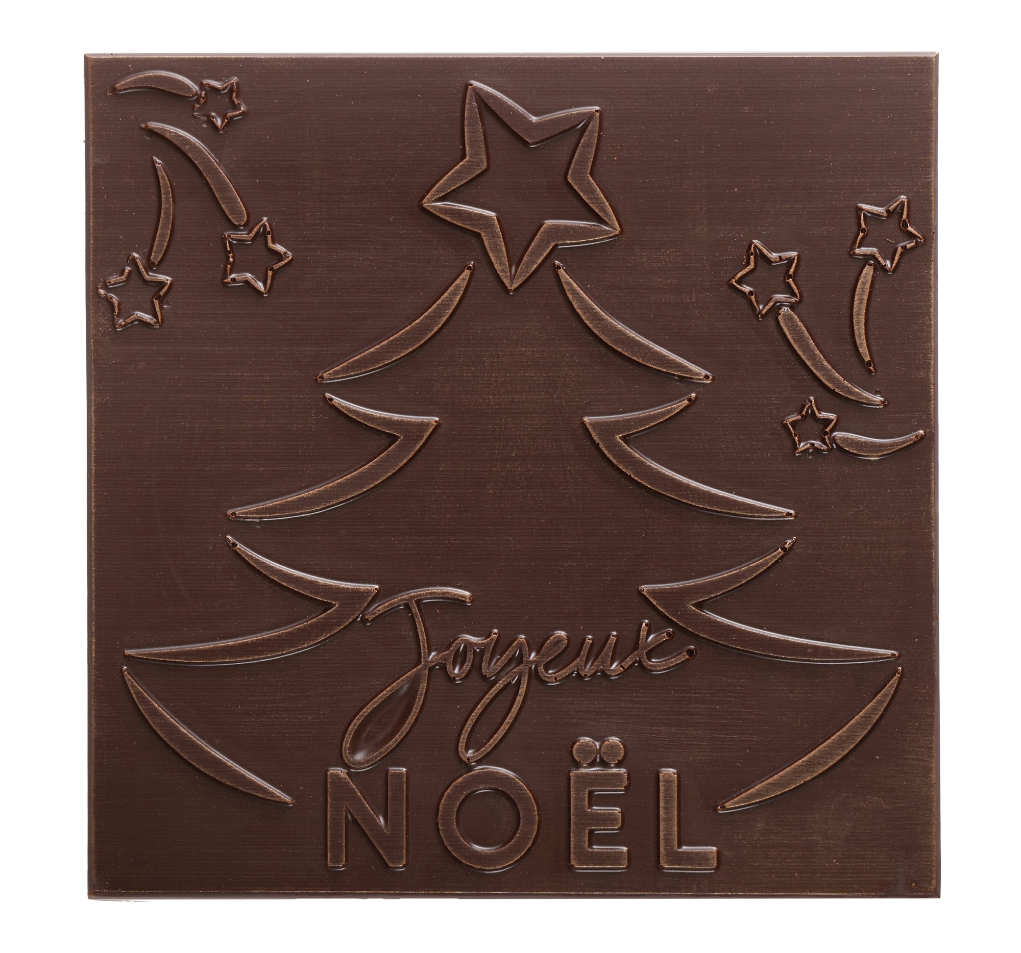 Ilbarritz Extra Donkere Chocolade Doos en Zijn Vrolijke Zwarte Kerstvierkant