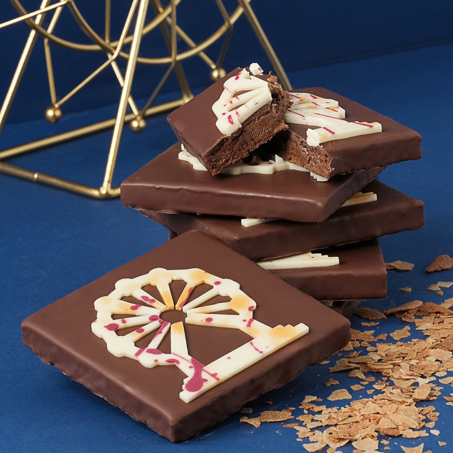 MINI SQUARE BIG WHEEL MILK CHOCOLATE PRALINE
