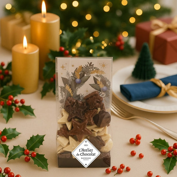 THREE CHOCOLATE CHRISTMAS FRITURE - 150 GR