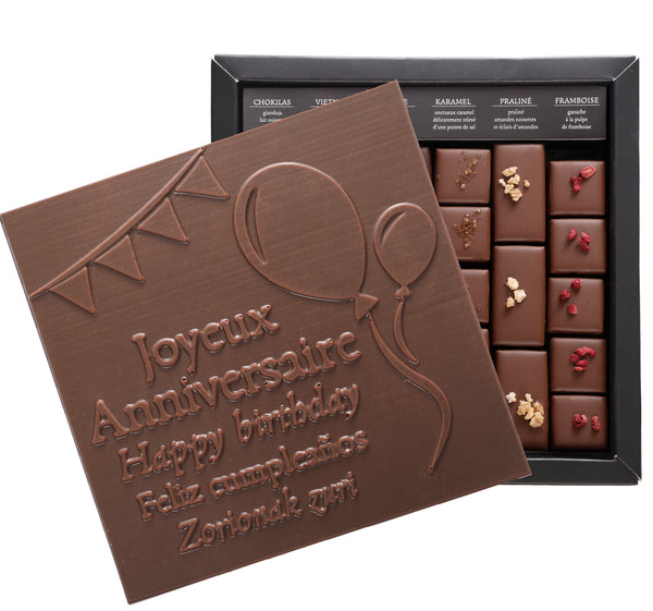 ILBARRITZ MILK DARK CHOCOLATE BOX HAPPY BIRTHDAY MILK