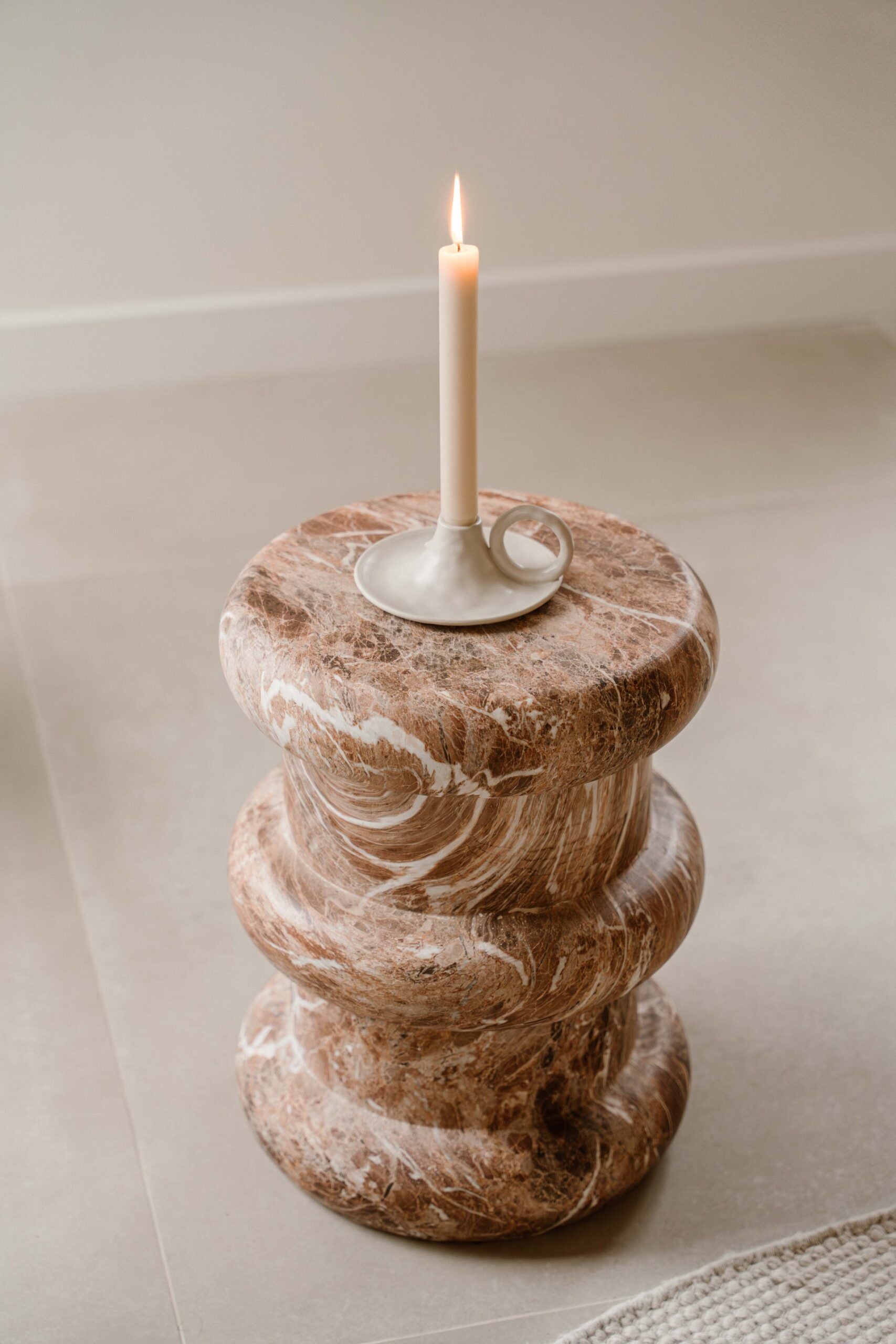 Indore Home - Side Table - Helsinki - Marble Look - MgO