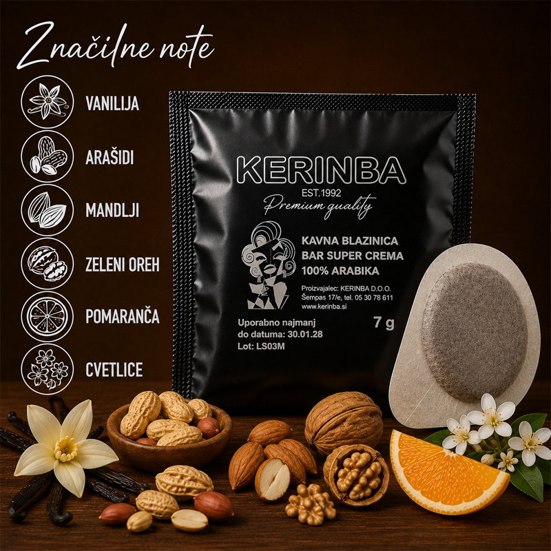 Coffee Pads Bar Super Crema 100% Arabica