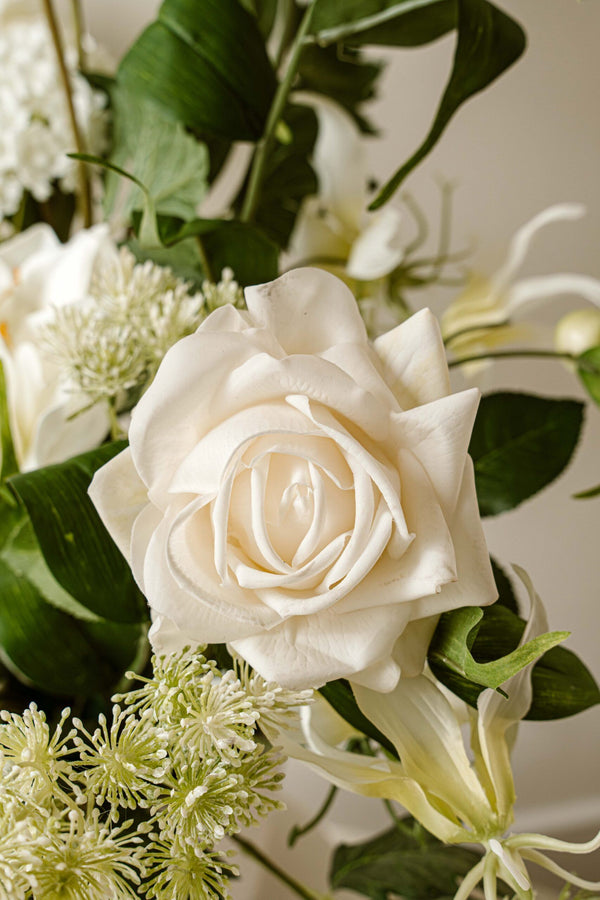 Indore Silva - Rose - white - artificial branch - silk