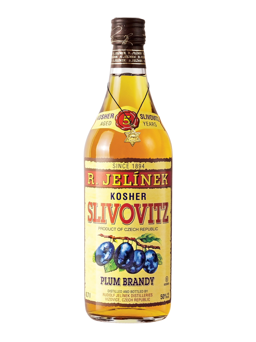 Kosher Plum Brandy Gold 5yo 50% 0.7l