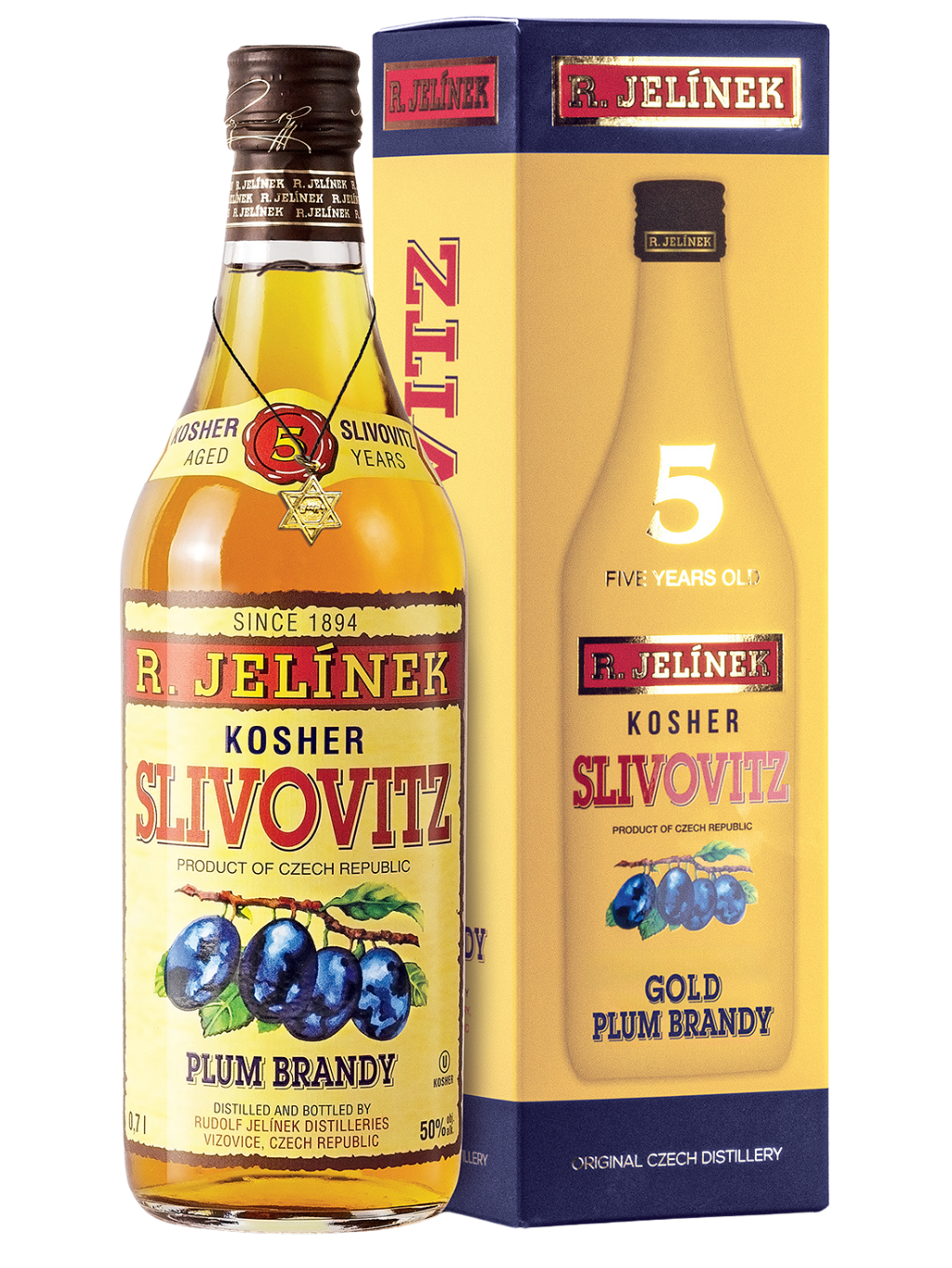 Kosher Plum Brandy Gold 5yo 50% 0.7l
