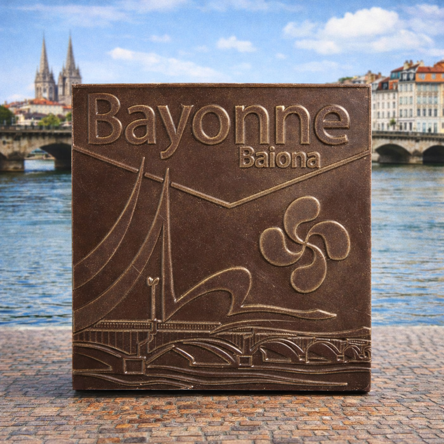 Carré en chocolat noir - Bayonne Pont Saint-Esprit