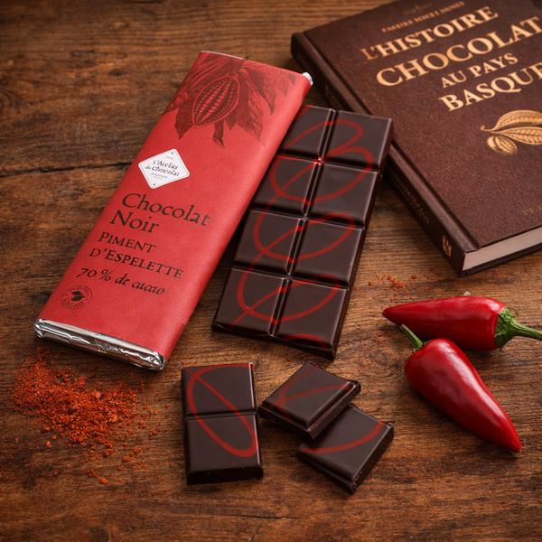 Tablette chocolat noir Piment d'Espelette
