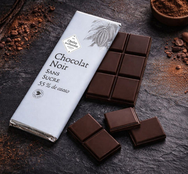 BARRETTA DI CIOCCOLATO FONDENTE SENZA ZUCCHERO