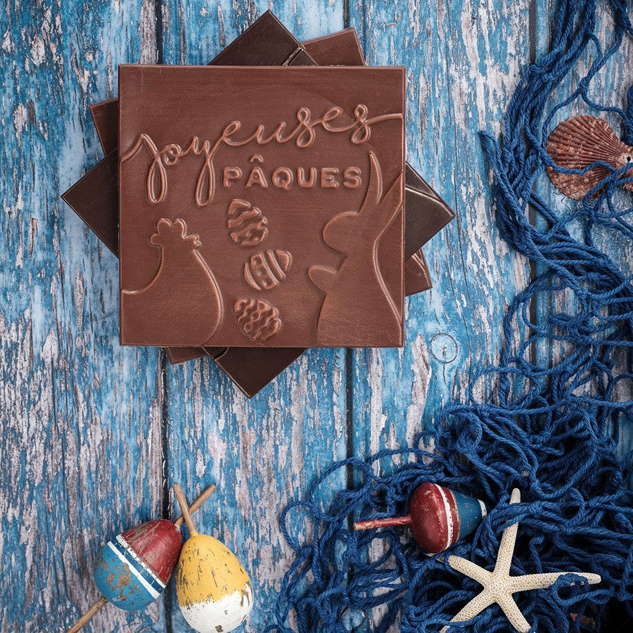 Buona Pasqua Cioccolato Fondente o Cioccolato al Latte Quadrato