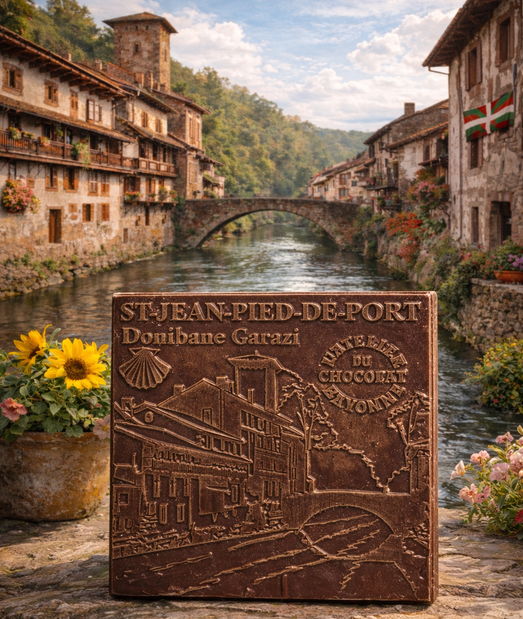 Dark chocolate square Saint-Jean-Pied-de-Port