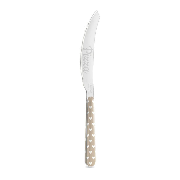 6 Coltello per Pizza - Cuoricini Tortora BD14060PTL