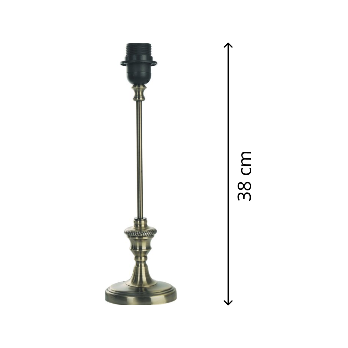 Various Metal Lamp Base Oval Bronze – Elegant Design at 38 cm Height with E27 Socket