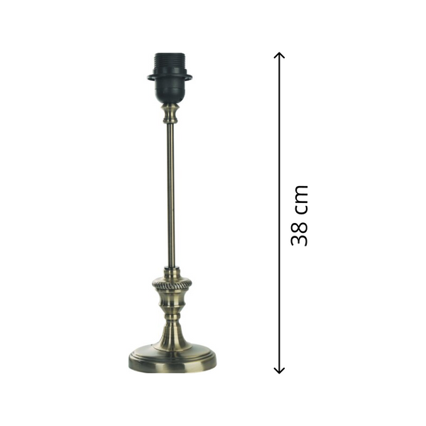 Various Metal Lamp Base Oval Bronze – Elegant Design at 38 cm Height with E27 Socket