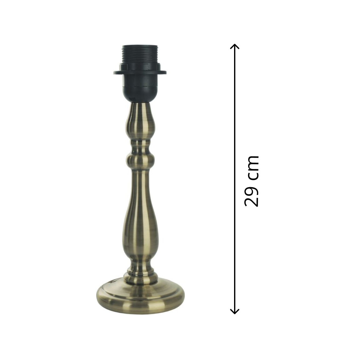 Various Metal Lamp Base Bronze – Elegant Vintage Style at 29 cm Height with E27 Socket
