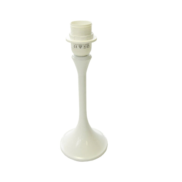 Various Metal Lamp Base White – Modern Elegance at 29 cm Height with E27 Socket