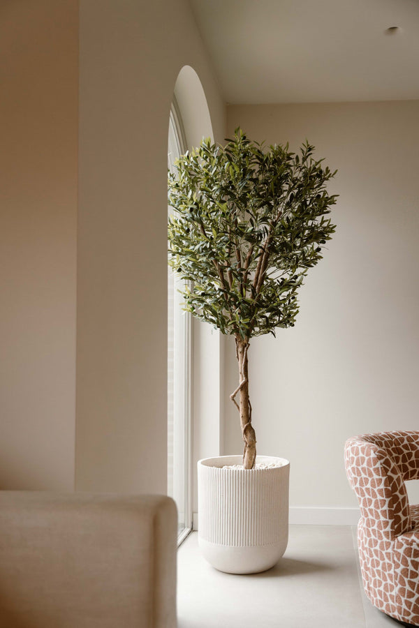 Kunst Olijfboom 190 cm – Mediterrane Olijfboom Kunstplant – Grote Kamerplant – Indore Home