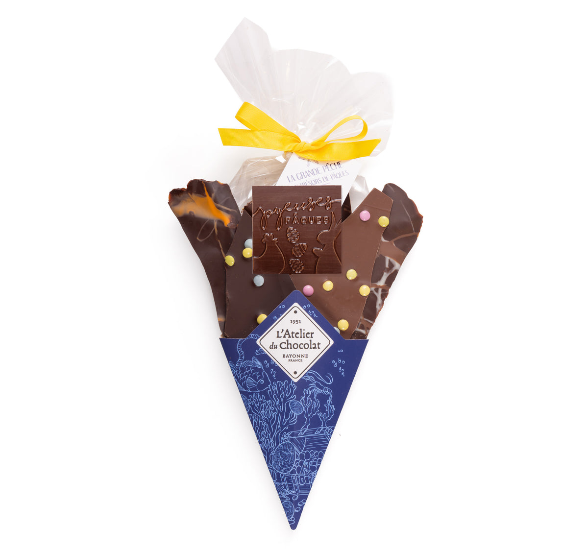 Chocolate Bouquet with its Mini 'Happy Easter' Square