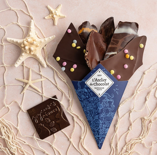 Bouquet de Chocolat et son mini carré Joyeuses Pâques