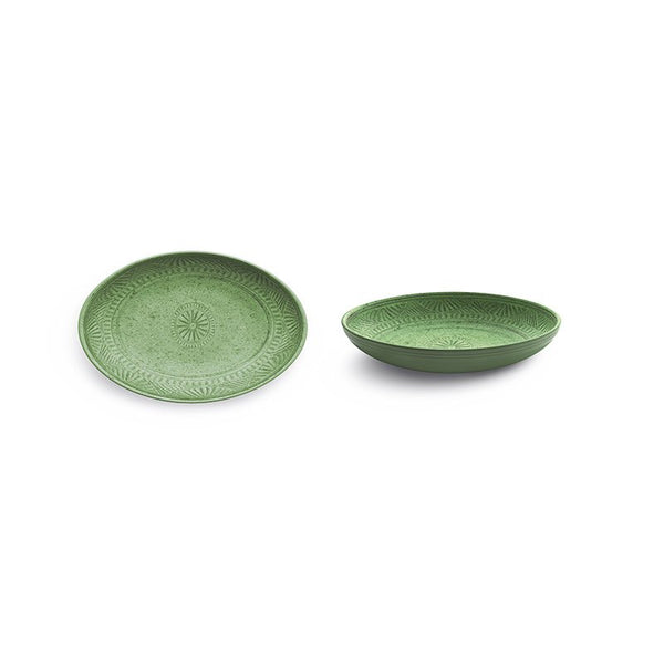 Touch-MeL Risottiera ovale Mono Verde 33,5 × 23 cm