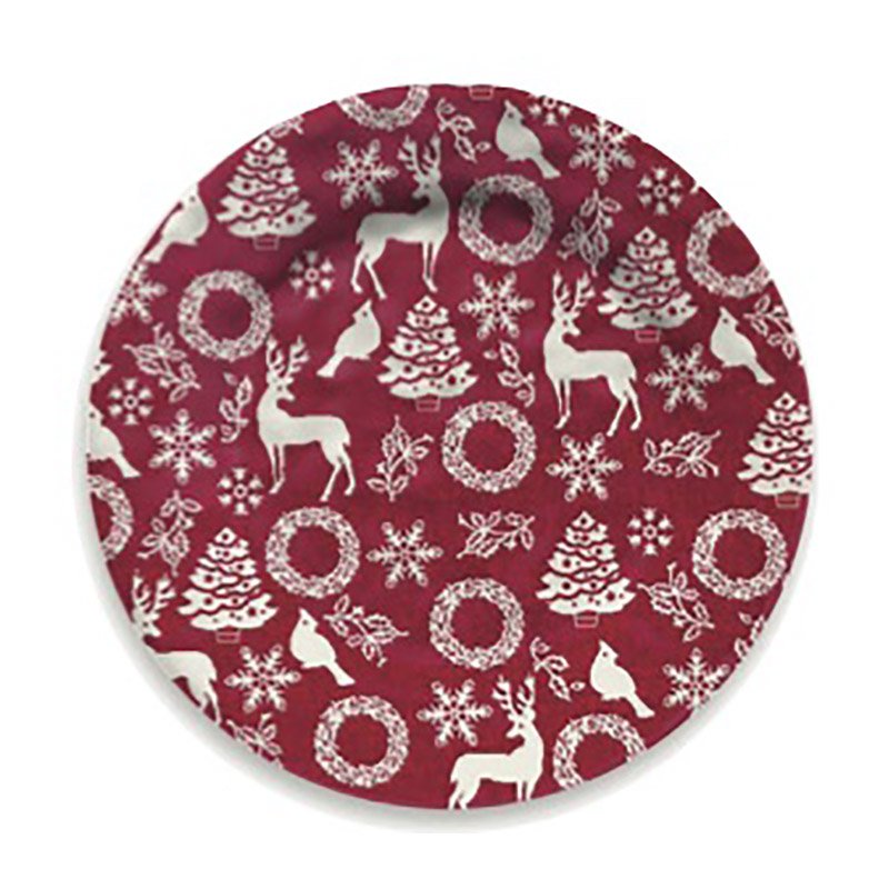 RED CHRISTMAS - DESSERT PLATE 4 PCS - TOUCH-MEL