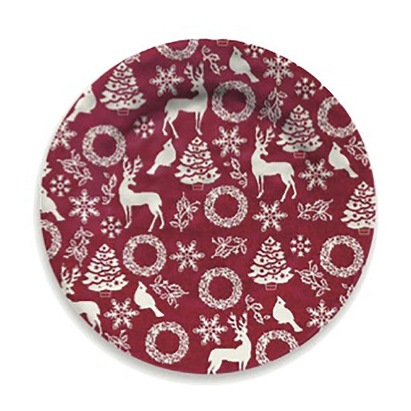 NATALE ROSSO - PIATTO DA DESSERT 4 PEZZI - TOUCH-MEL