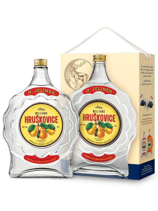 R. JELÍNEK Williams Pear Brandy 42% 3l Gift Bottle: Gift Label