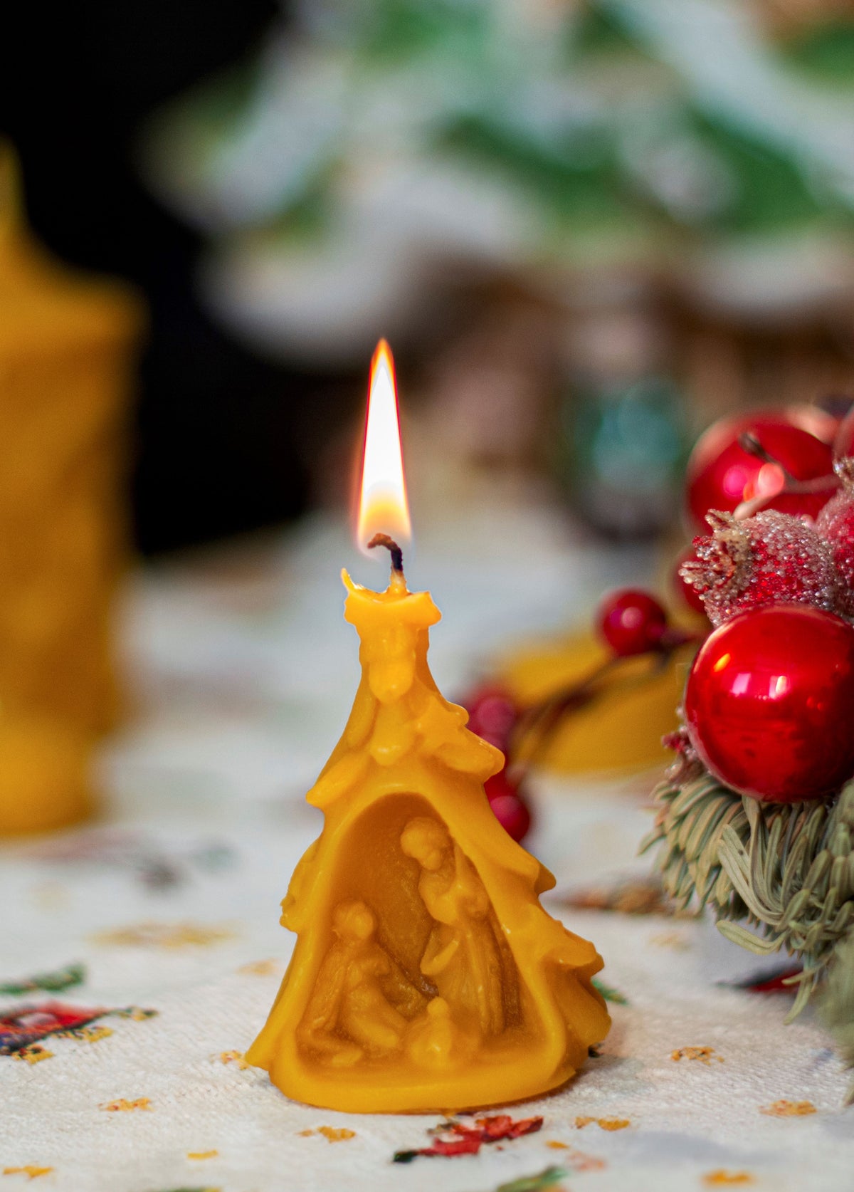Nativity Scene Made of Organic Beeswax