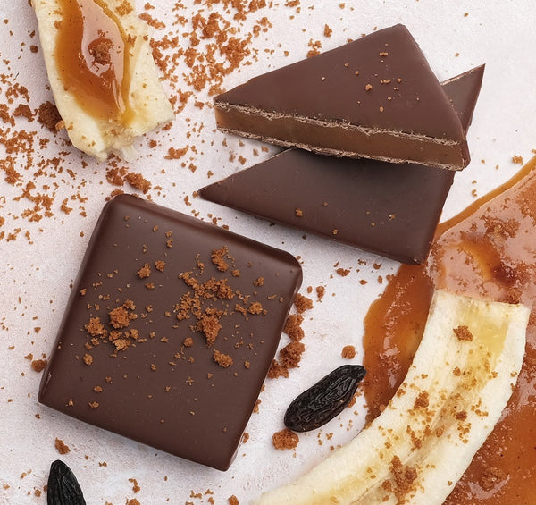 Bocconcino Banoffee con caramello, banana, fava tonka e cioccolato al latte