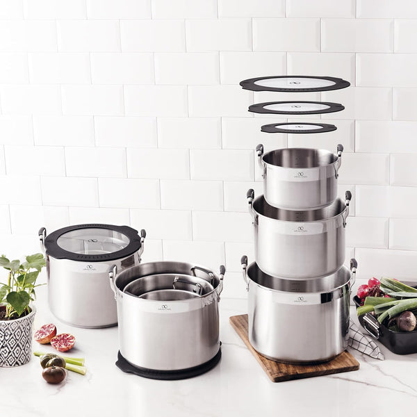 INFINITY CHEFS RATIO - SPACE-SAVING COOKWARE SET