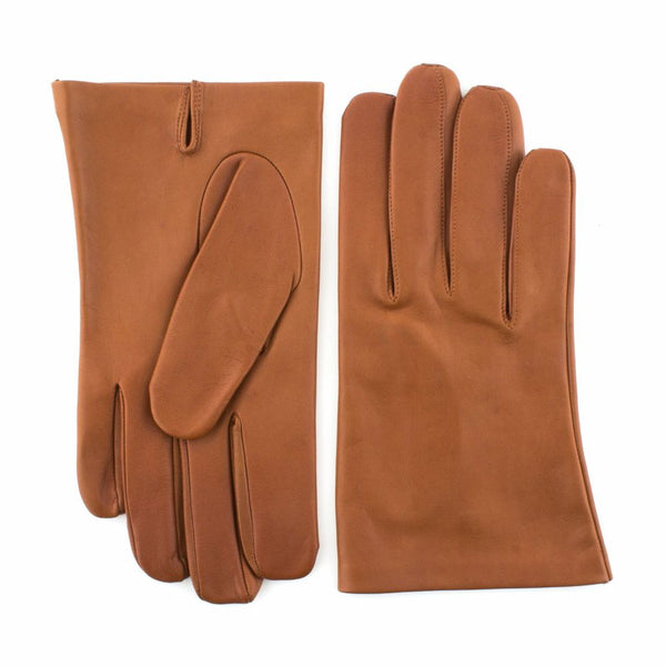 Short Men's Leather Gloves Without Decoration