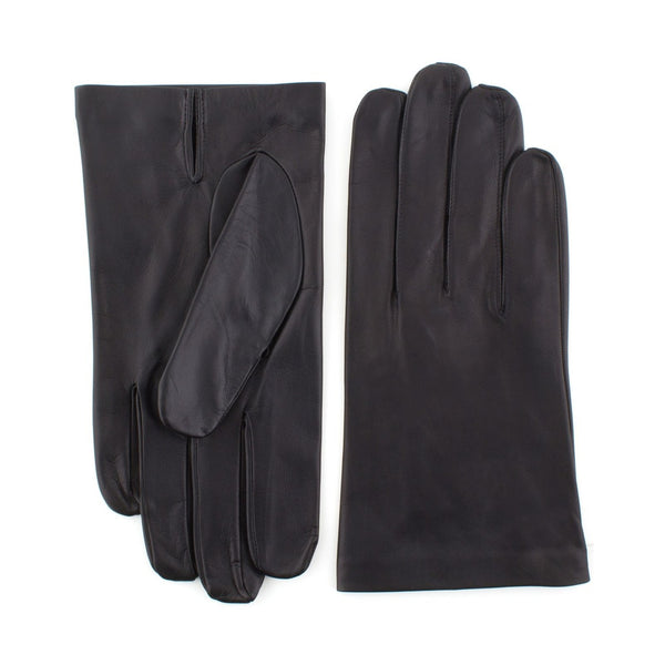 Short Men's Leather Gloves Without Decoration