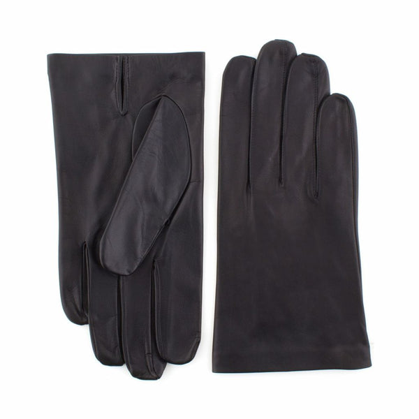 Short Men's Leather Gloves Without Decoration
