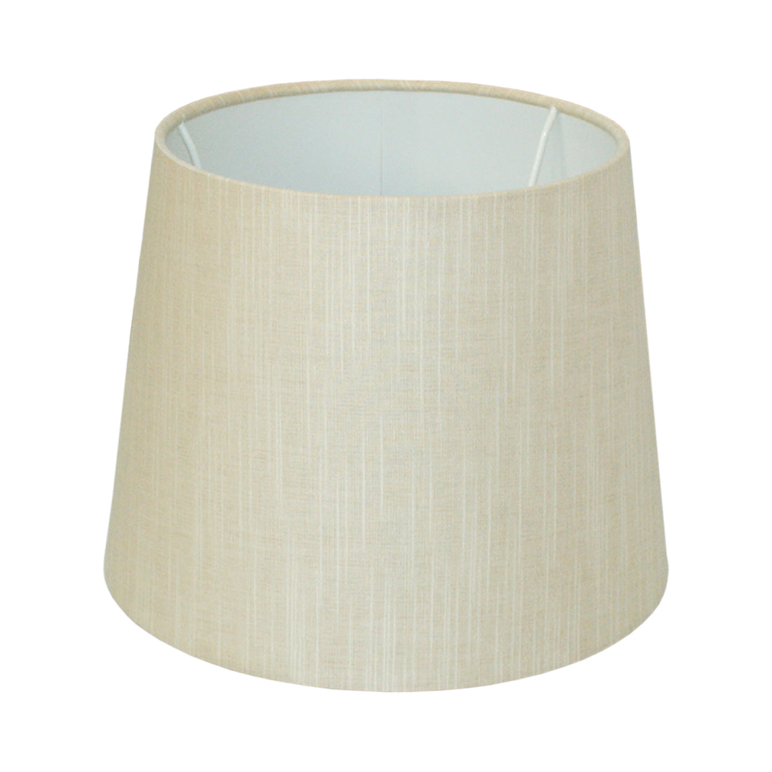 Various Drum Round Lampshade – Cream Wild Silk or Gray Cotton – Ø 18/23 cm, Height 18 cm, E27