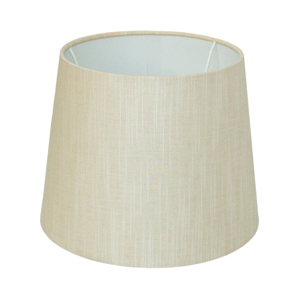 Various Drum Round Lampshade – Cream Wild Silk or Gray Cotton – Ø 18/23 cm, Height 18 cm, E27