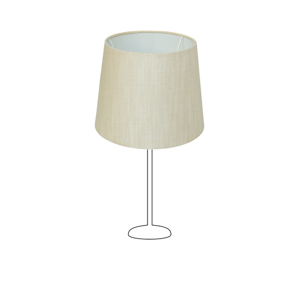 Various Drum Round Lampshade – Cream Wild Silk or Gray Cotton – Ø 18/23 cm, Height 18 cm, E27