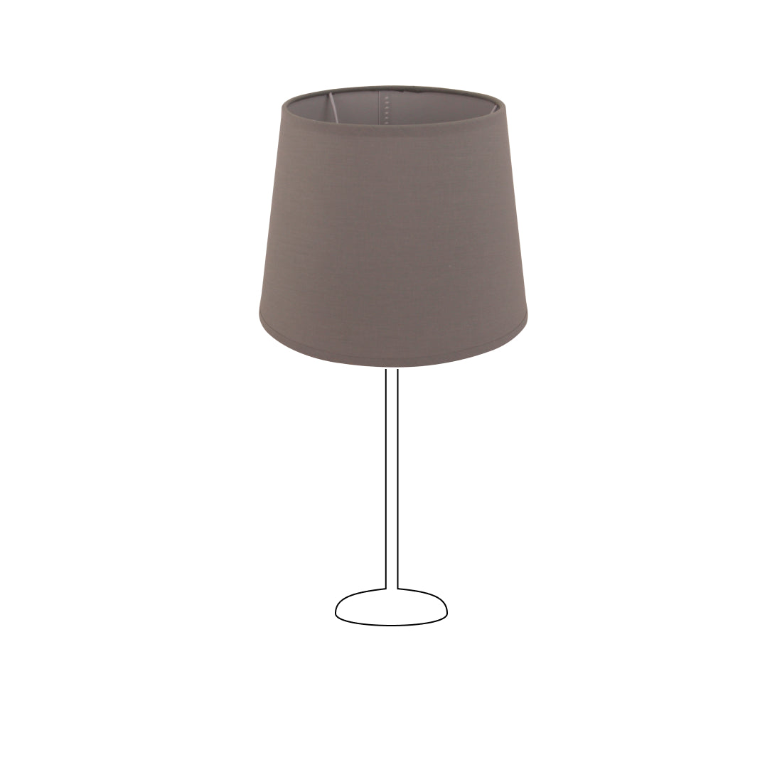 Various Drum Round Lampshade – Cream Wild Silk or Gray Cotton – Ø 18/23 cm, Height 18 cm, E27