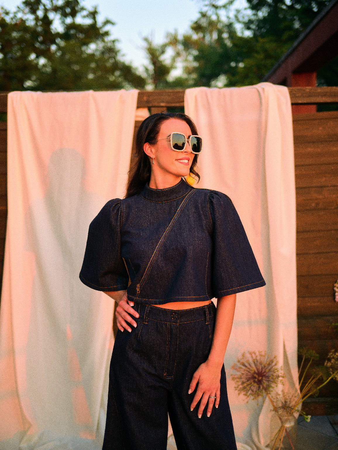 Denim set barrel