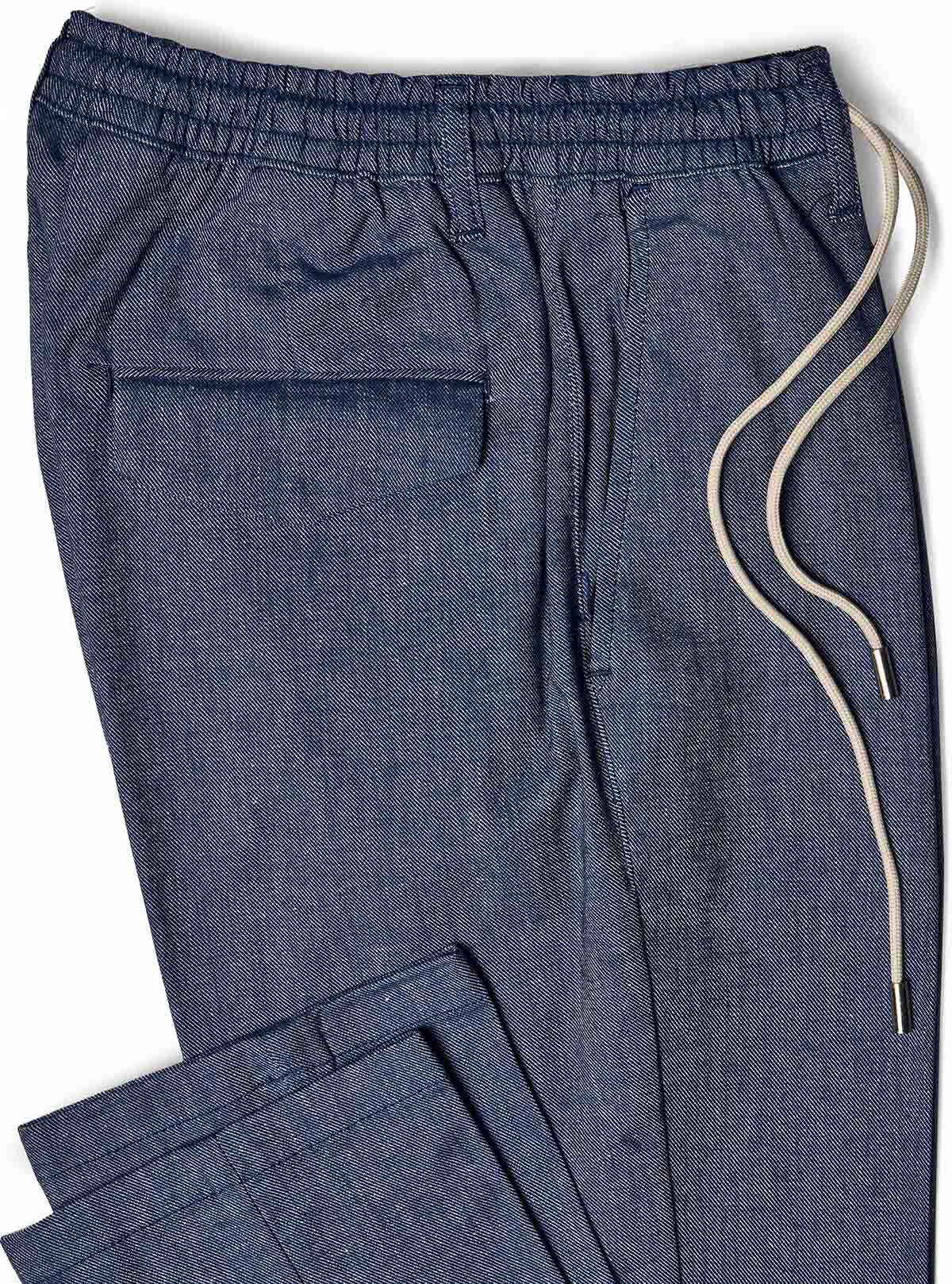 PANTS WITH MELANGE FABRIC