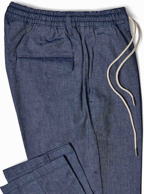 PANTS WITH MELANGE FABRIC