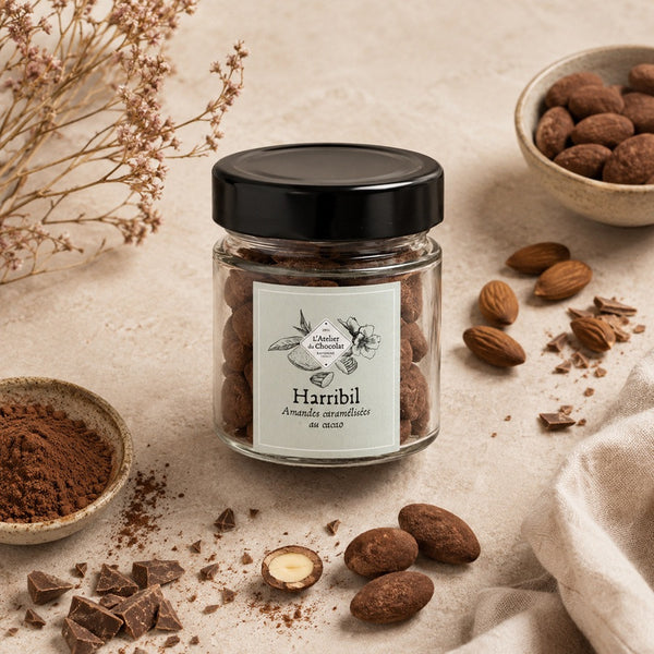 Harribil caramelized almonds with cocoa