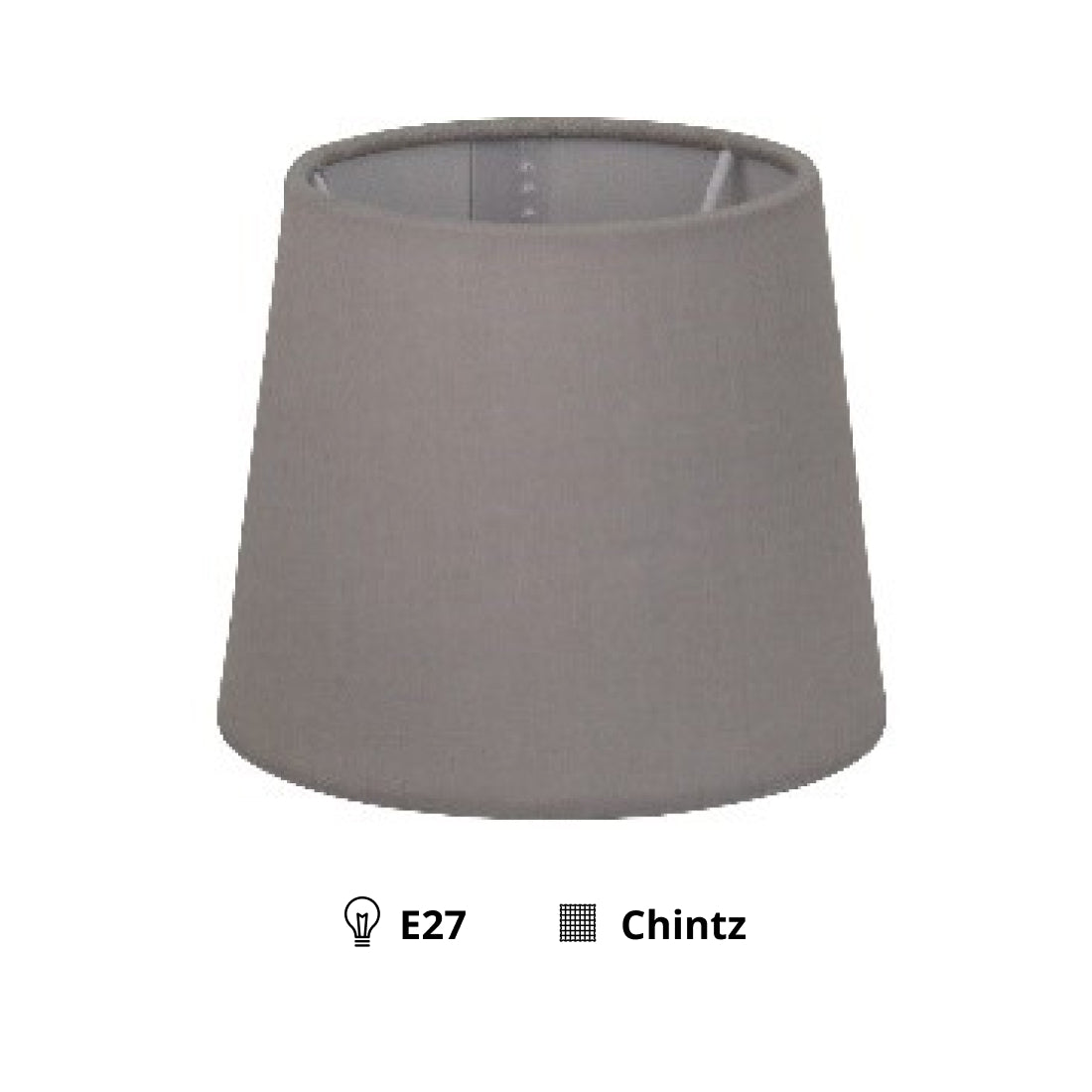 Various Drum Lampshade – Light Grey - Ø11.5 - Stylish Chintz - E14