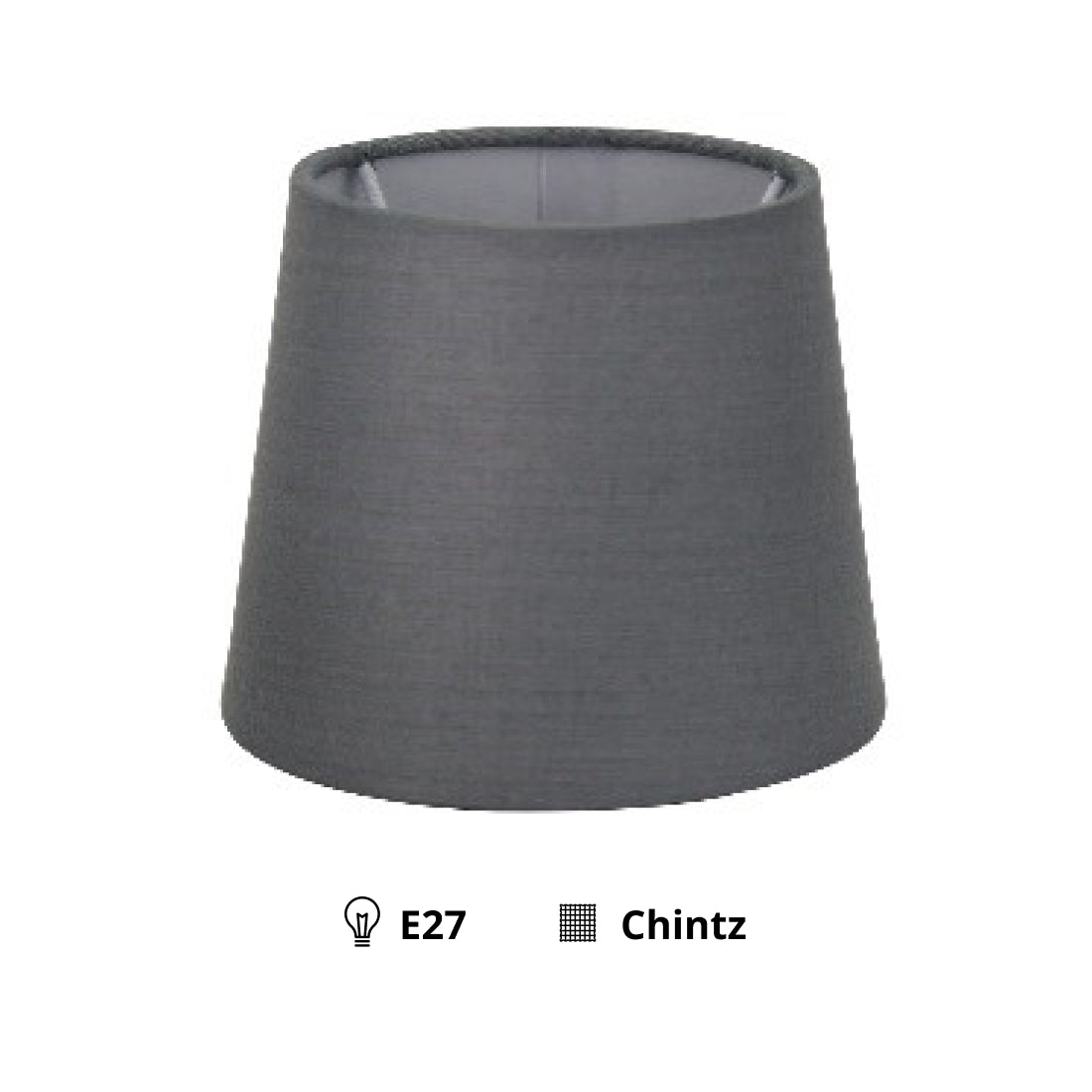 Paralume a Tamburo Vari – Grigio - Ø11.5 - Chintz Elegante - E14