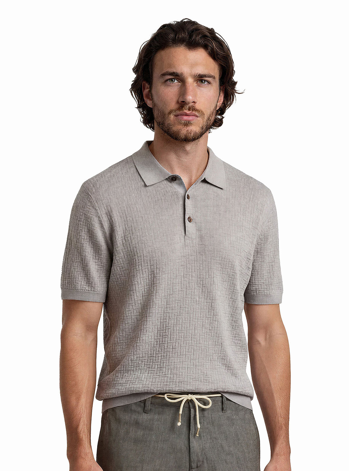 SHORT SLEEVE POLO BASKETWEAVE