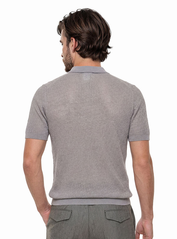 SHORT SLEEVE POLO BASKETWEAVE