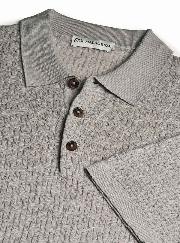SHORT SLEEVE POLO BASKETWEAVE