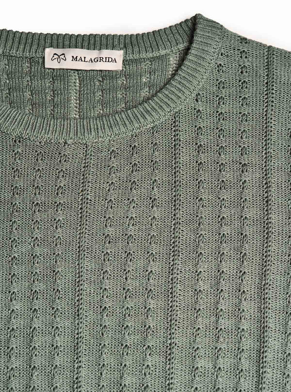 EMBOSSED CREW NECK SHORT SLEEVE