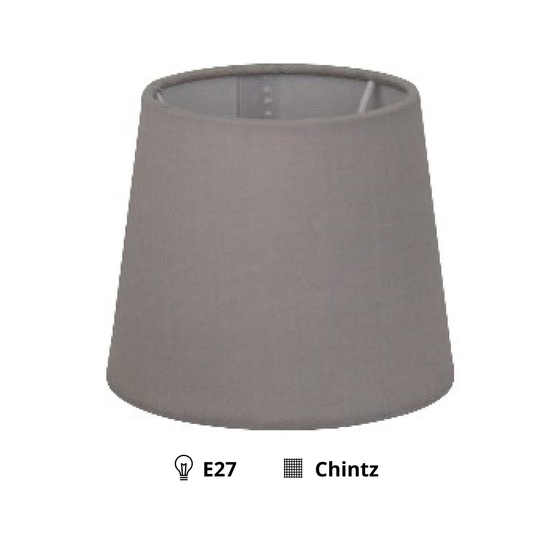 Paralume Rotondo Vari – Grigio Chiaro - Ø25 cm - Chintz