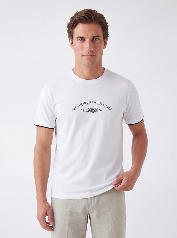 T-SHIRT MET MARITIEME STIJLPRINT