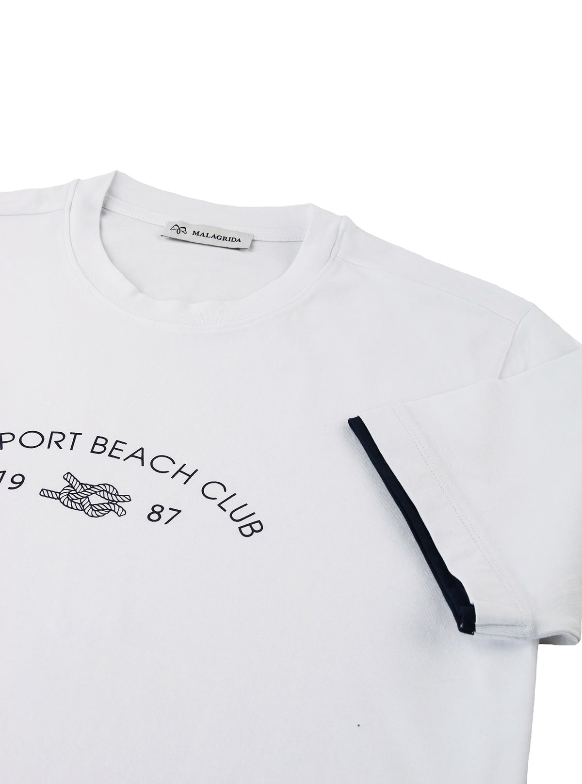 T-SHIRT WITH MARINE STYLE PRINT