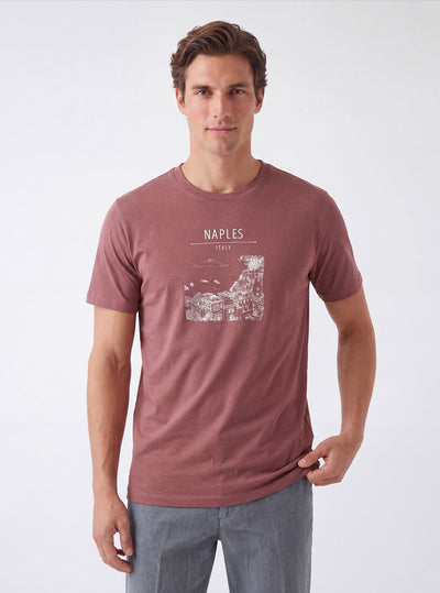 T-SHIRT WITH NAPLES PRINT